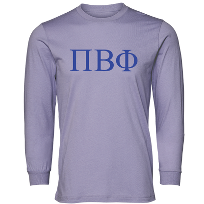 Pi Beta Phi Lettered Long Sleeve T-Shirts