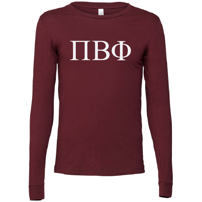 Pi Beta Phi Lettered Long Sleeve T-Shirts