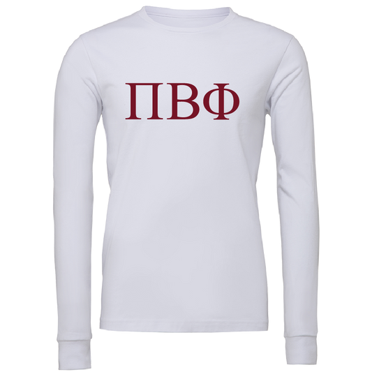Pi Beta Phi Lettered Long Sleeve T-Shirts