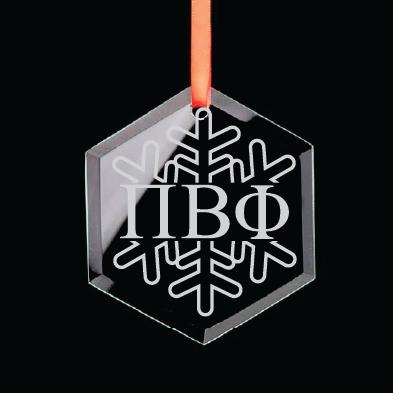 Pi Beta Phi Hexagon Single-Snowflake Ornament