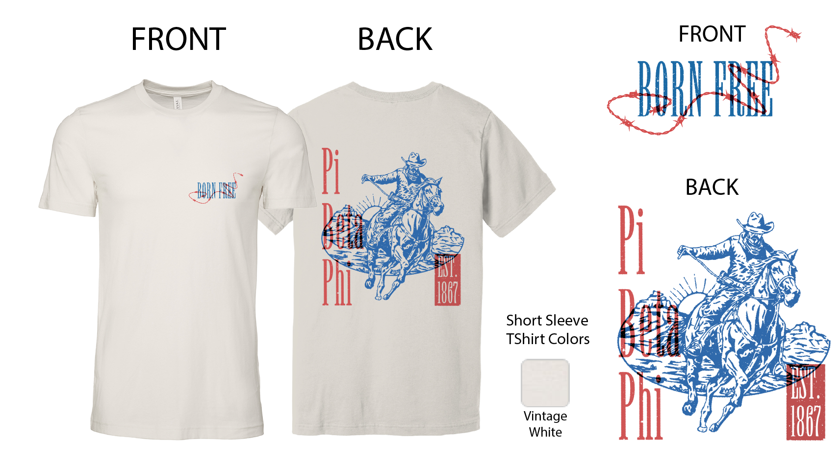 Pi Beta Phi Cowboy Graphic T-Shirt
