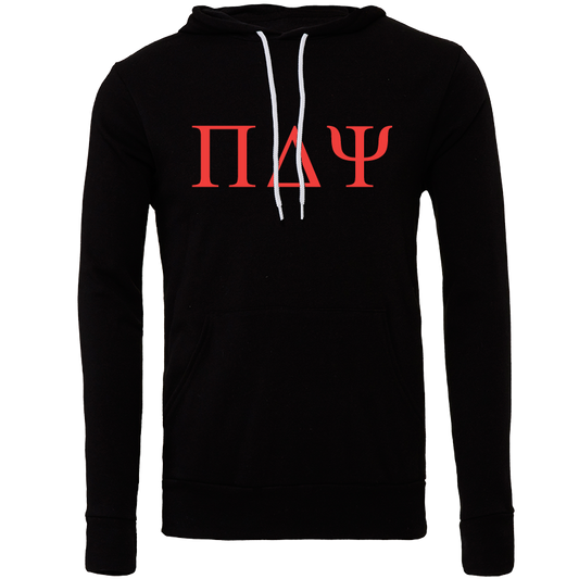 Pi Delta Psi Embroidered Lettered Hooded Sweatshirts
