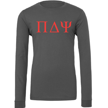 Pi Delta Psi Lettered Long Sleeve T-Shirts