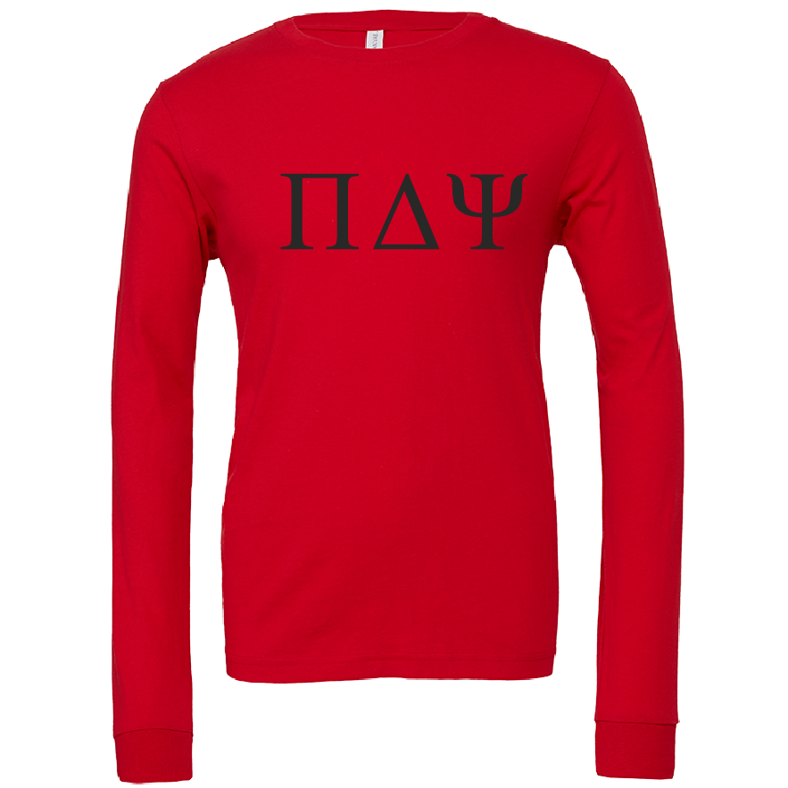 Pi Delta Psi Lettered Long Sleeve T-Shirts