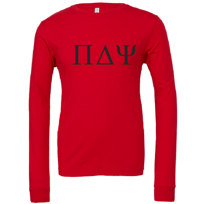 Pi Delta Psi Lettered Long Sleeve T-Shirts