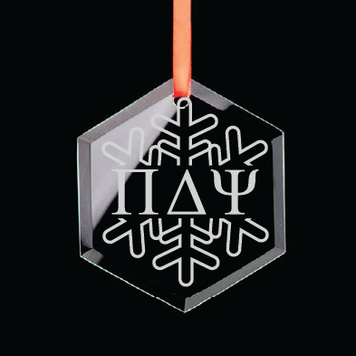 Pi Delta Psi Hexagon Single-Snowflake Ornament