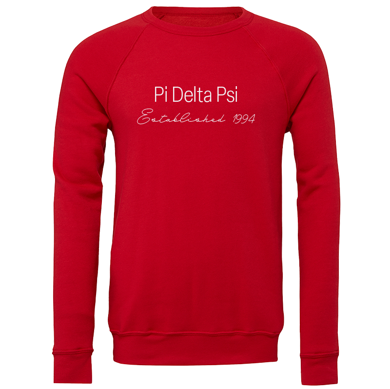 Pi Delta Psi Embroidered Printed Name Crewneck Sweatshirts