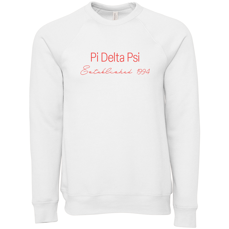 Pi Delta Psi Embroidered Printed Name Crewneck Sweatshirts