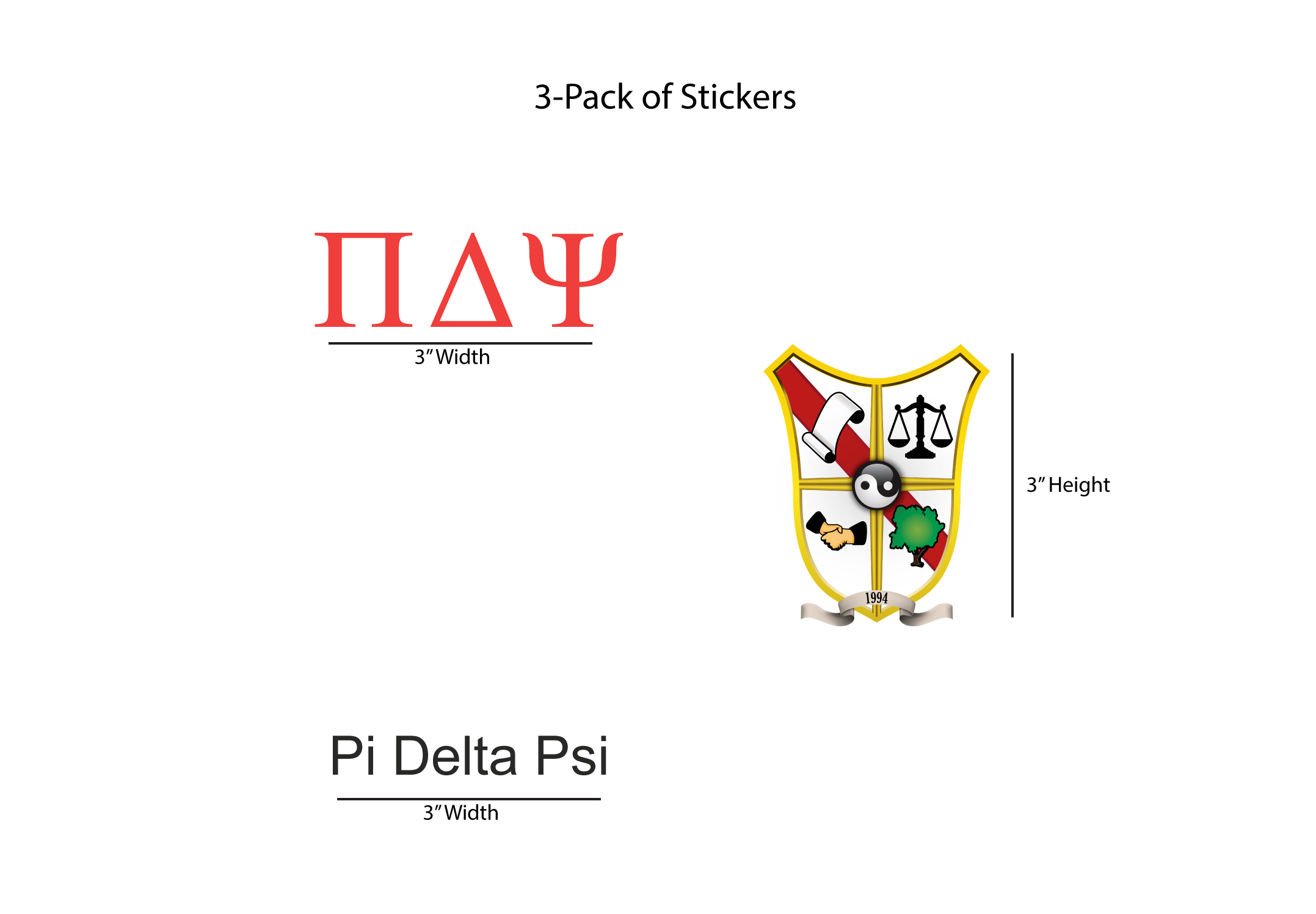 Pi Delta Psi Stickers – Greek Graduate