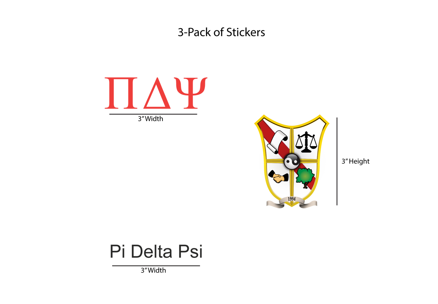 Pi Delta Psi Stickers