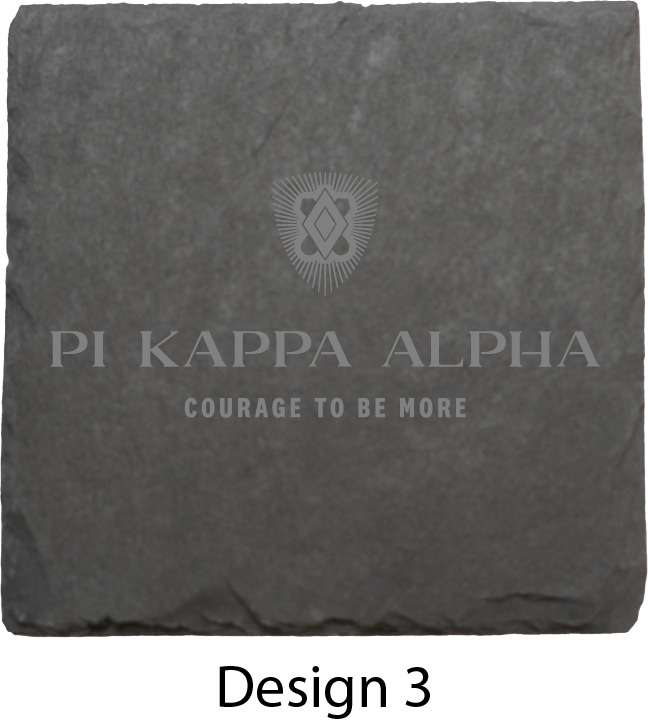 Pi Kappa Alpha (Oak Service Corporation) Stone Coasters - 4-Pack