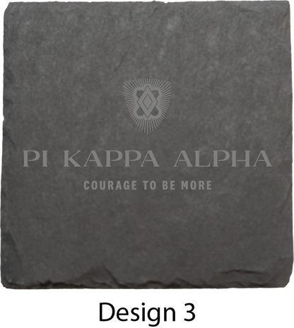 Pi Kappa Alpha (Oak Service Corporation) Stone Coasters - 4-Pack