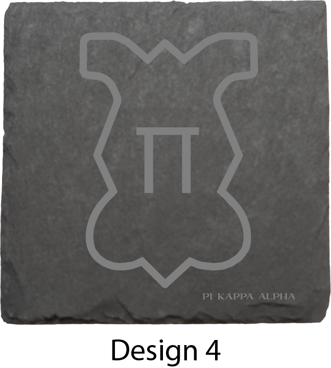 Pi Kappa Alpha (Oak Service Corporation) Stone Coasters - 4-Pack