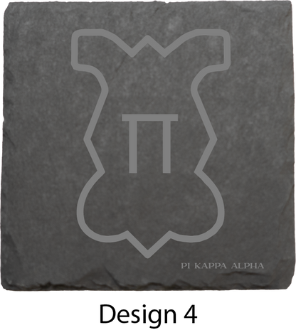 Pi Kappa Alpha (Oak Service Corporation) Stone Coasters - 4-Pack