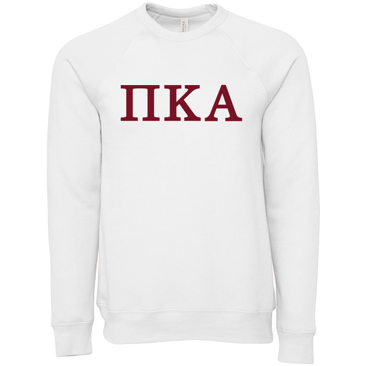 Pi Kappa Alpha Embroidered Lettered Crewneck Sweatshirts