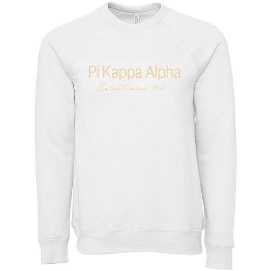 Pi Kappa Alpha Embroidered Printed Name Crewneck Sweatshirts