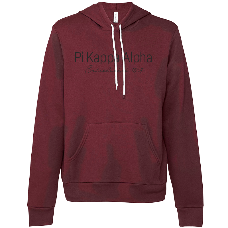 Pi Kappa Alpha Embroidered Printed Name Hooded Sweatshirts