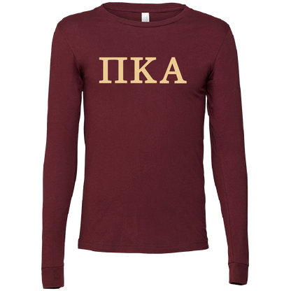 Pi Kappa Alpha Lettered Long Sleeve T-Shirts