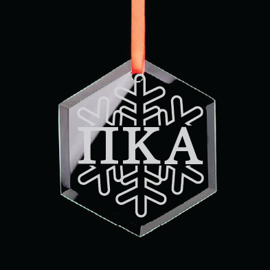 Pi Kappa Alpha Hexagon Single-Snowflake Ornament