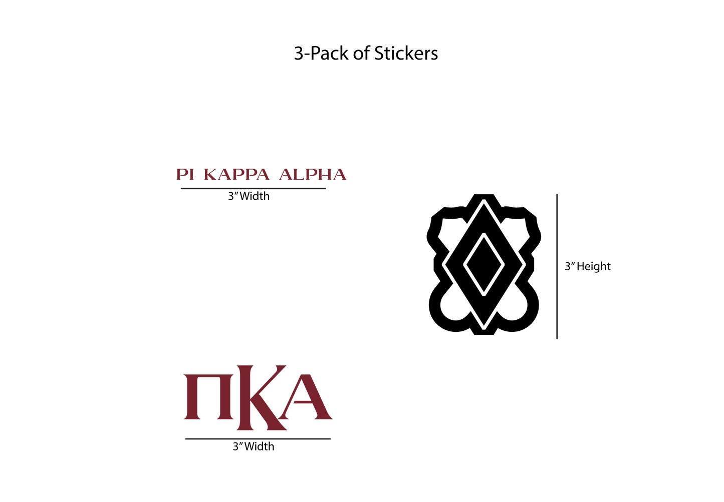 Pi Kappa Alpha (Oak Service Corporation) Stickers