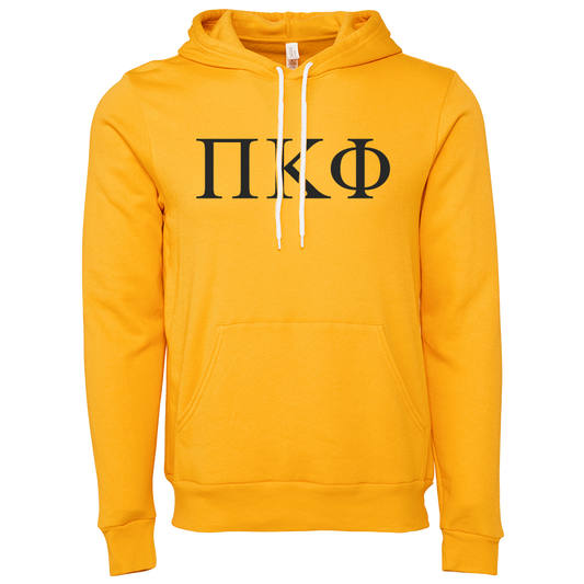 Pi Kappa Phi Embroidered Lettered Hooded Sweatshirts
