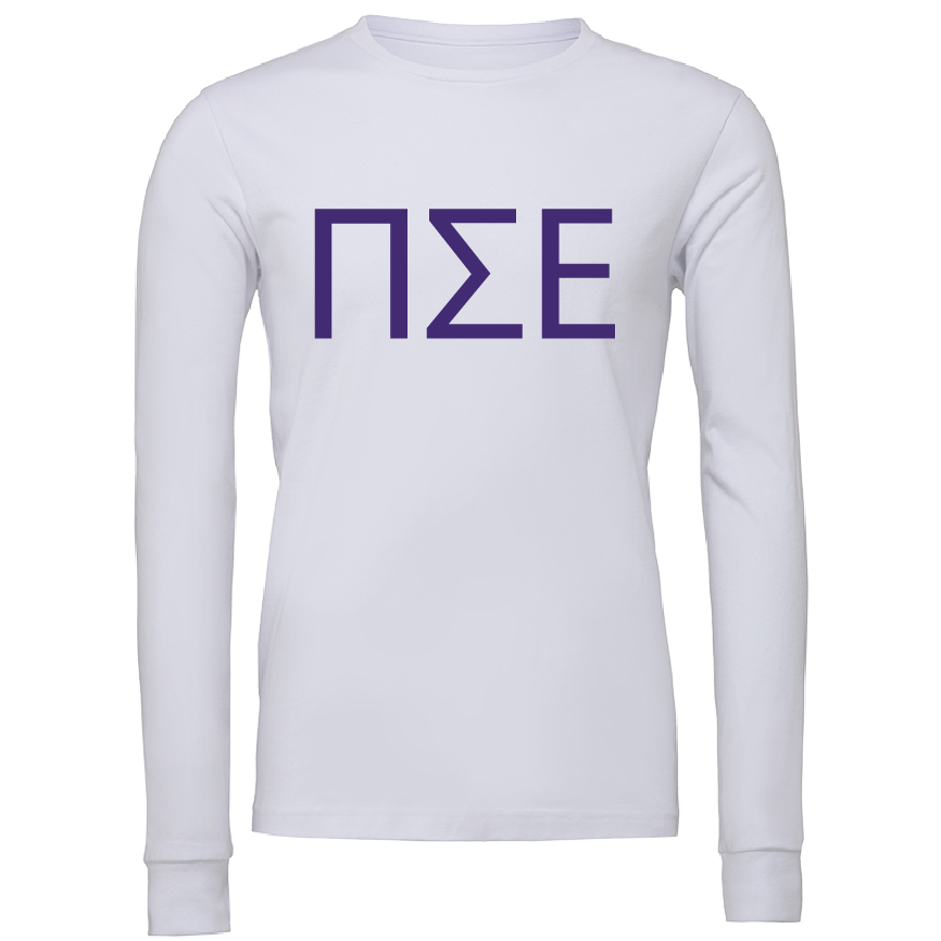 Pi Sigma Epsilon Lettered Long Sleeve T-Shirts