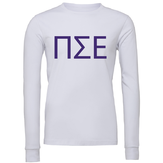 Pi Sigma Epsilon Lettered Long Sleeve T-Shirts