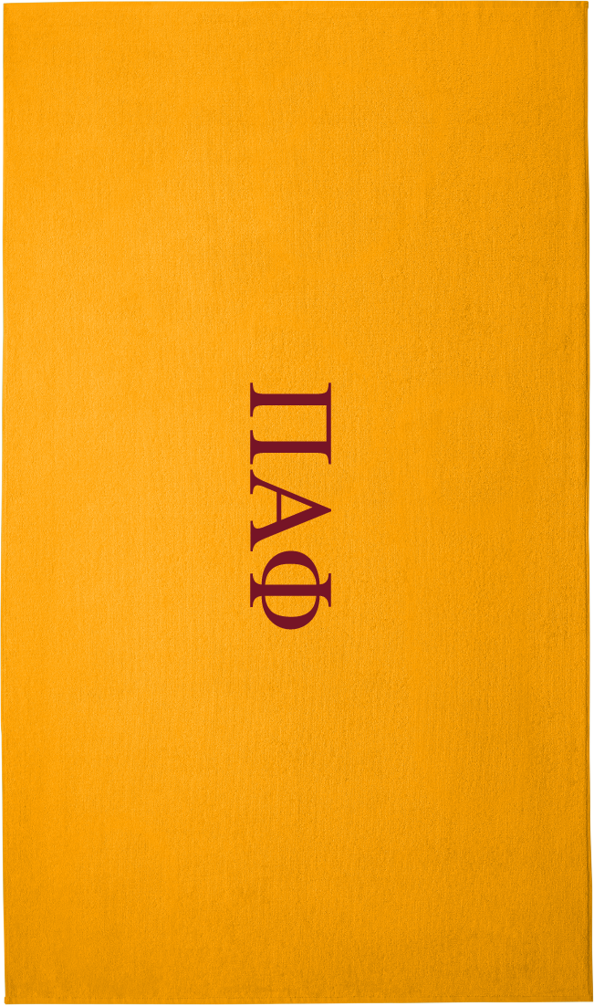 Pi Alpha Phi Lettered Beach Towels