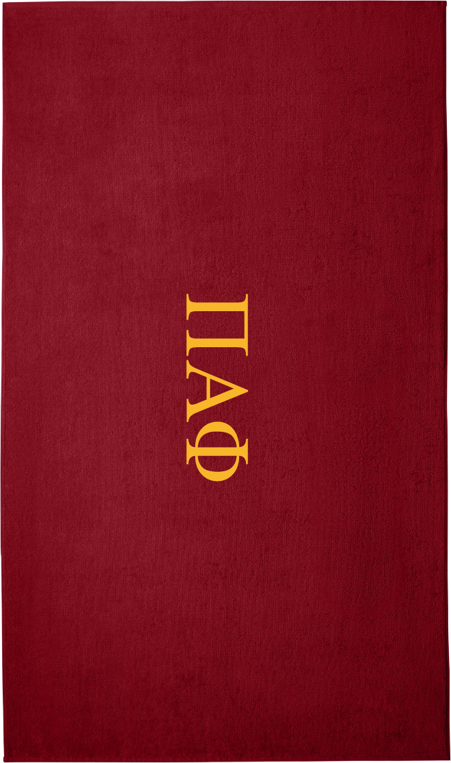 Pi Alpha Phi Lettered Beach Towels