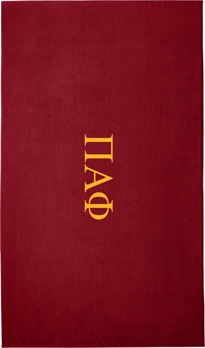 Pi Alpha Phi Lettered Beach Towels