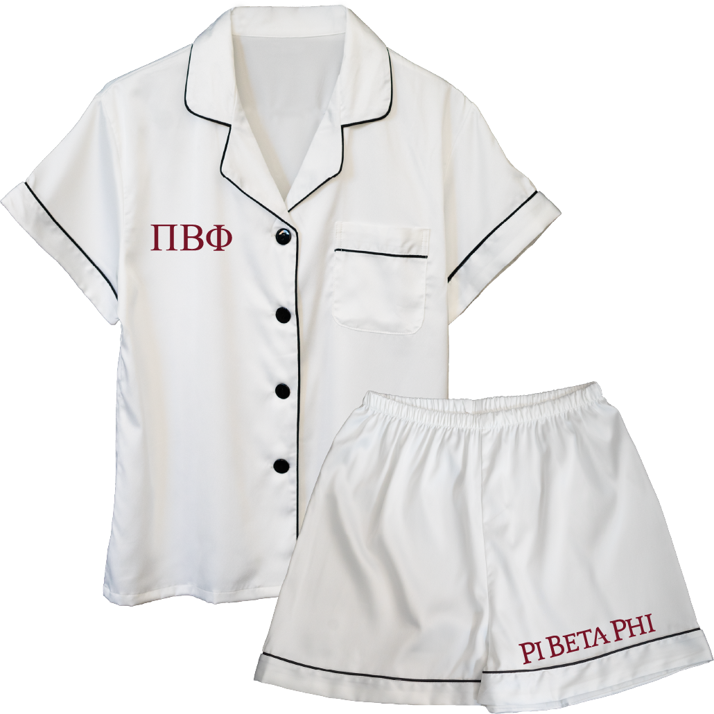 Pi Beta Phi Embroidered Ladies' Pajama Sets