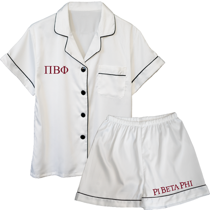 Pi Beta Phi Embroidered Ladies' Pajama Sets