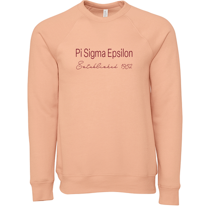 Pi Sigma Epsilon Embroidered Printed Name Crewneck Sweatshirts