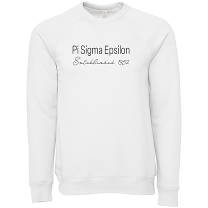 Pi Sigma Epsilon Embroidered Printed Name Crewneck Sweatshirts