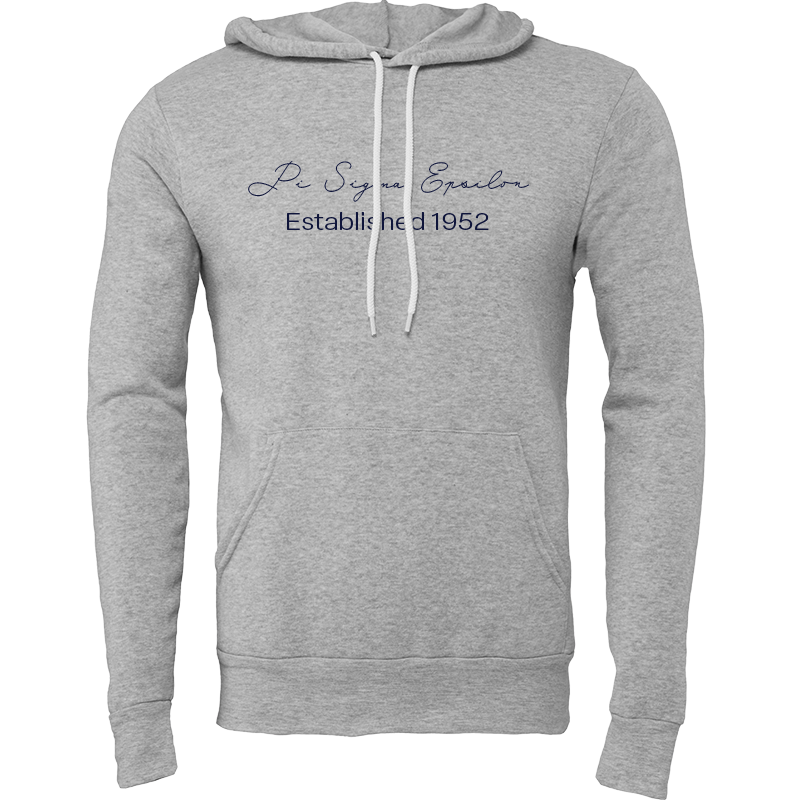 Pi Sigma Epsilon Embroidered Scripted Name Hooded Sweatshirts