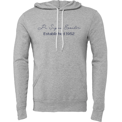 Pi Sigma Epsilon Embroidered Scripted Name Hooded Sweatshirts