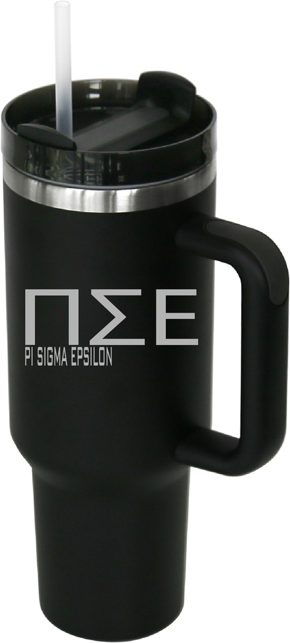Pi Sigma Epsilon Lettered 40oz Tumblers