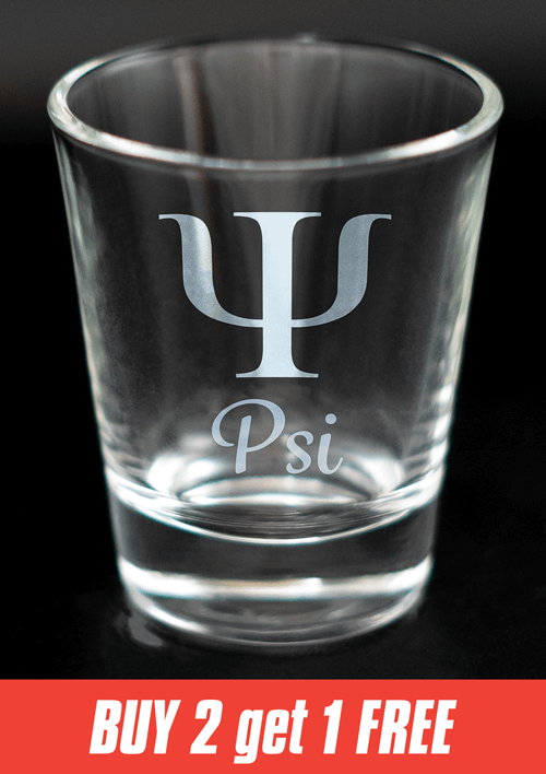 Greek Letter Shot Glasses