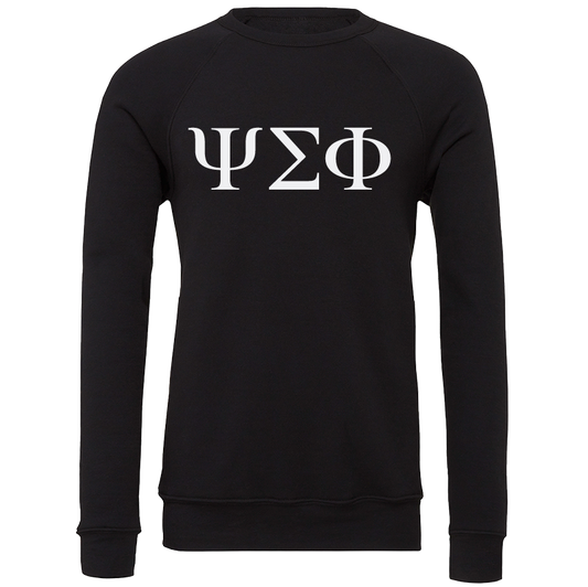 Psi Sigma Phi Embroidered Lettered Crewneck Sweatshirts