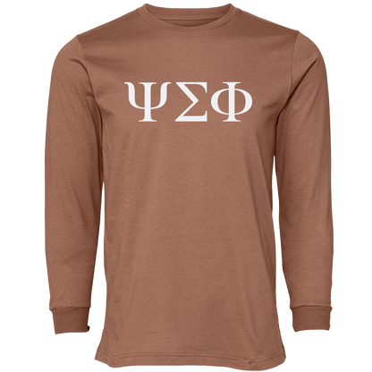 Psi Sigma Phi Lettered Long Sleeve T-Shirts