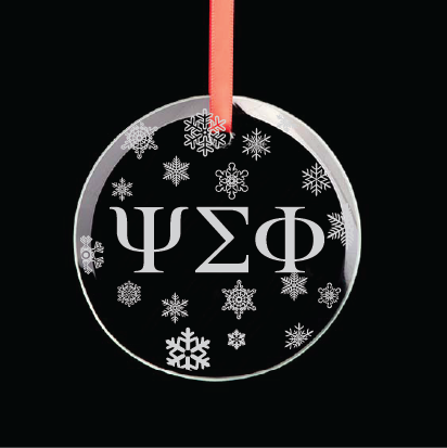 Psi Sigma Phi Round Multi-Snowflake Ornament