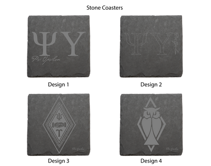 Psi Upsilon Stone Coasters - 4-Pack