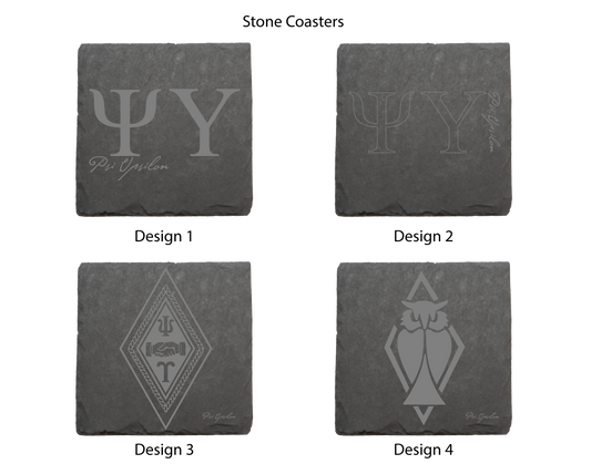 Psi Upsilon Stone Coasters - 4-Pack