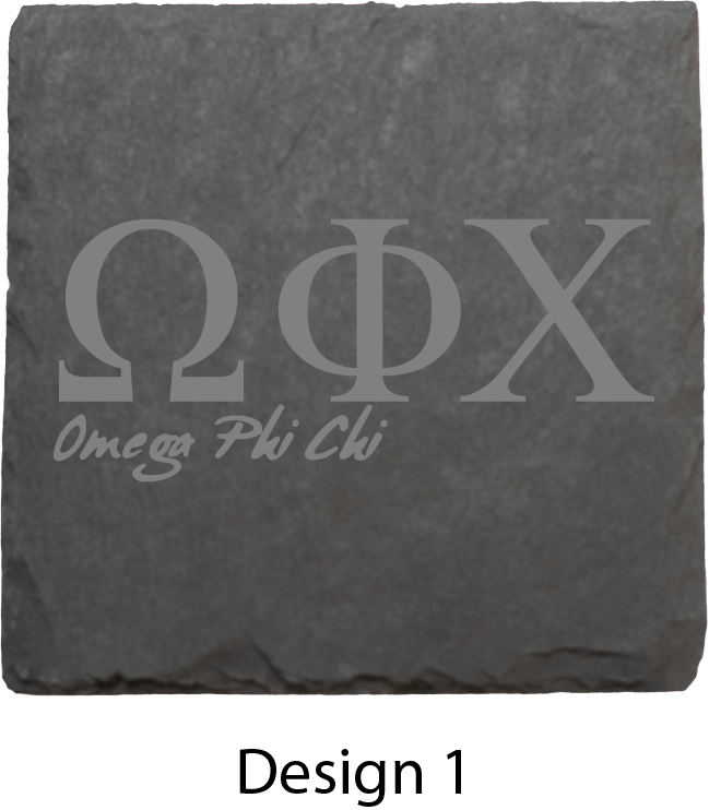 Omega Phi Chi Stone Coasters - 4-Pack