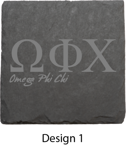 Omega Phi Chi Stone Coasters - 4-Pack