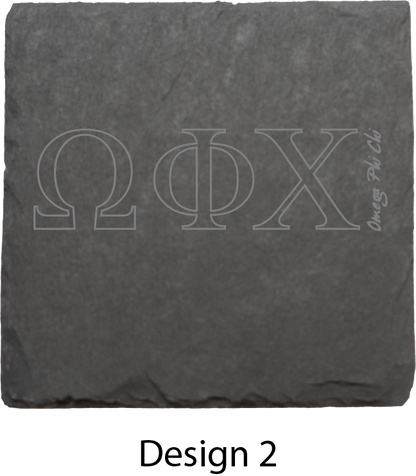 Omega Phi Chi Stone Coasters - 4-Pack