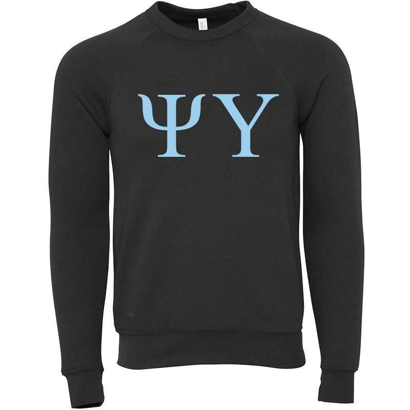 Psi Upsilon Lettered Crewneck Sweatshirts