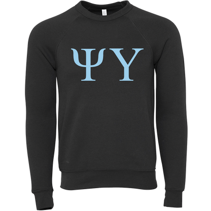 Psi Upsilon Lettered Crewneck Sweatshirts