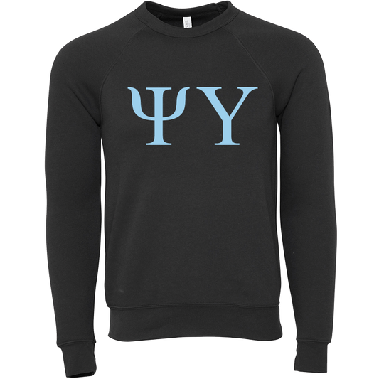 Psi Upsilon Embroidered Lettered Crewneck Sweatshirts