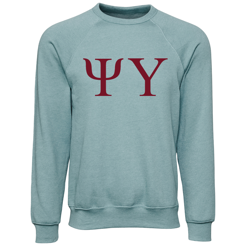 Psi Upsilon Lettered Crewneck Sweatshirts